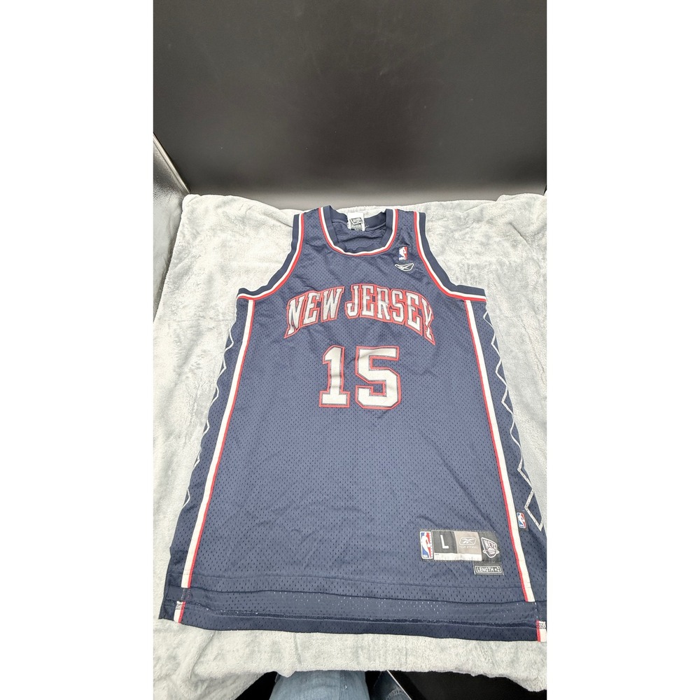 Reebok New Jersey Nets Vince Carter 15 NBA Jersey Navy Blue Large Length +2